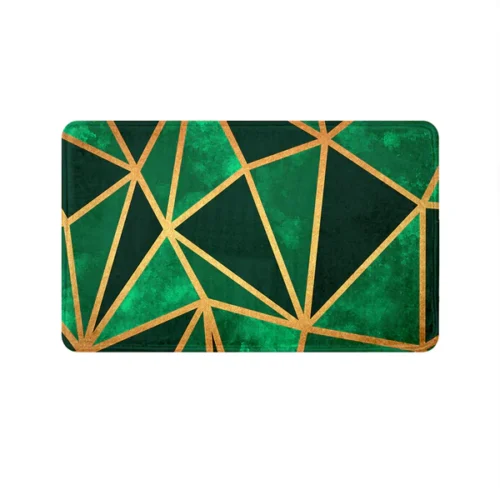 12 Green Geo Metal Mat