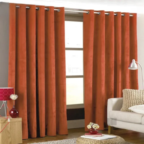 16 Velvet Curtains-Coral