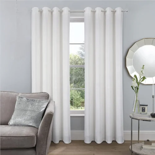 Velvet Curtains-White