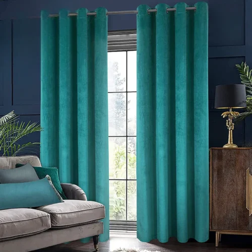 Velvet Curtains-Zinc
