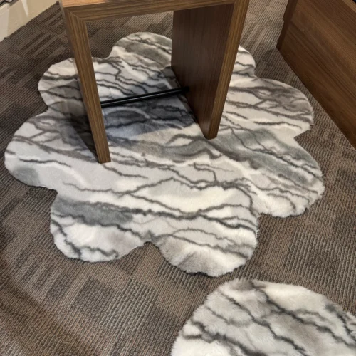 Grey Flower Mat