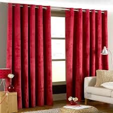 Velvet Curtains-Red