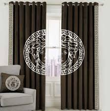 36 Velvet Curtains-Brown & White