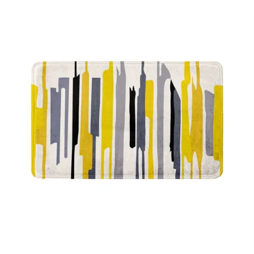 37 Yellow Grey Lines Mat