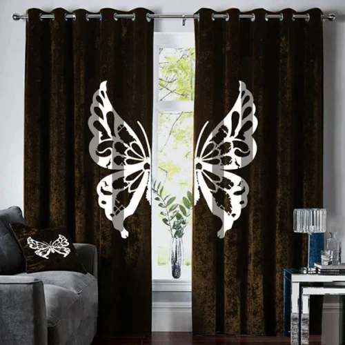 37 Velvet Curtains-Brown