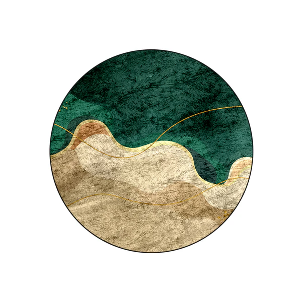 Beige Green Wavy Rug