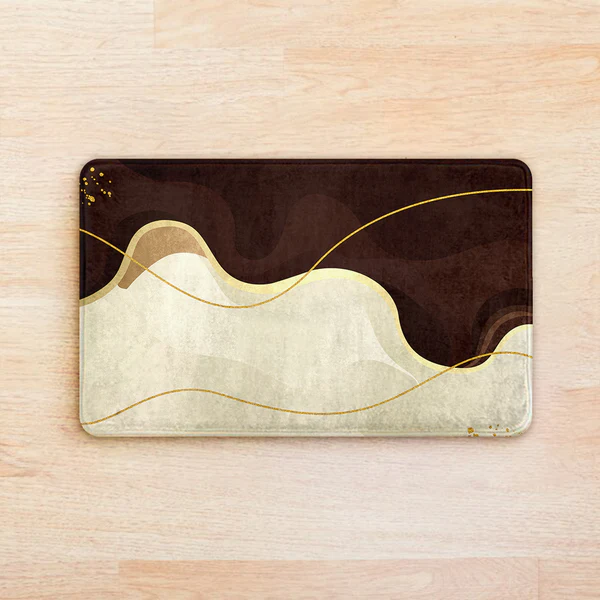 Coffee Cream Wave Mat