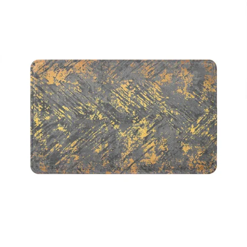Grey Gold Abstract Mat