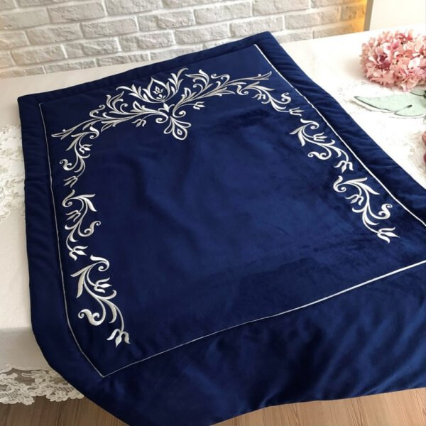 4606bd45-ee4b-42d0-a008-1158f9cd7cdf Velvet Prayer Mat-Navy Blue