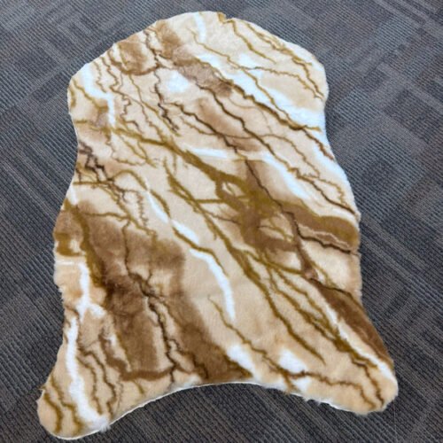 47 Brown Gold Fur Rug