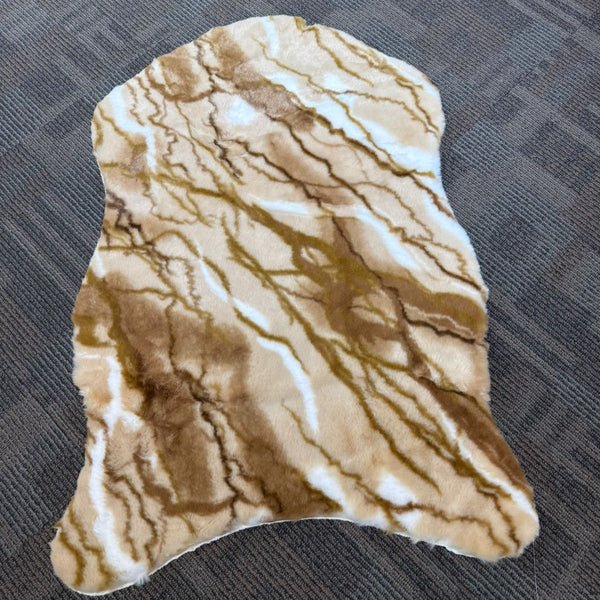 47 Brown Gold Fur Rug