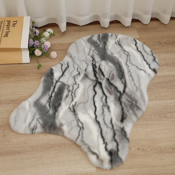 47 Grey Fur Rug
