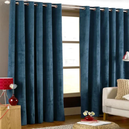 6 Velvet Curtains-Blue