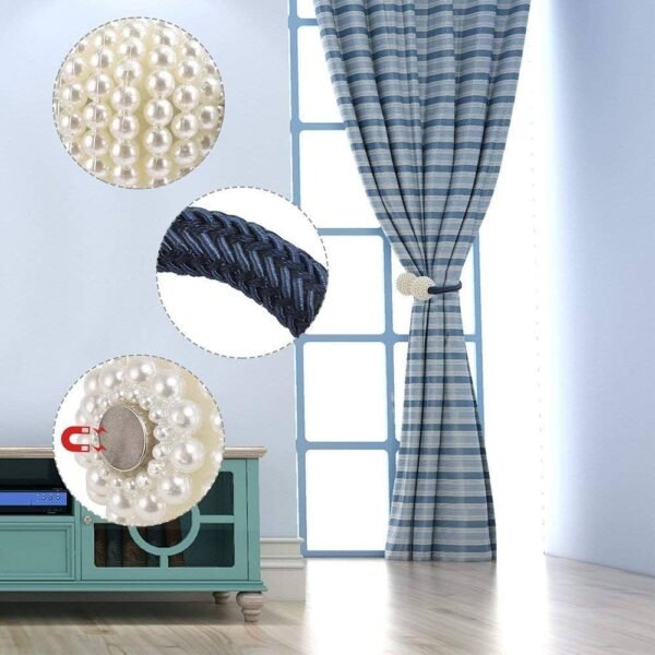 Magnetic Pearl Curtain Tiebacks