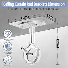 Ceiling Curtain Rod Brackets 2Pcs