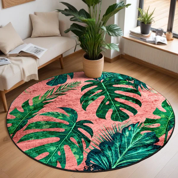 Pink Tropical Rug