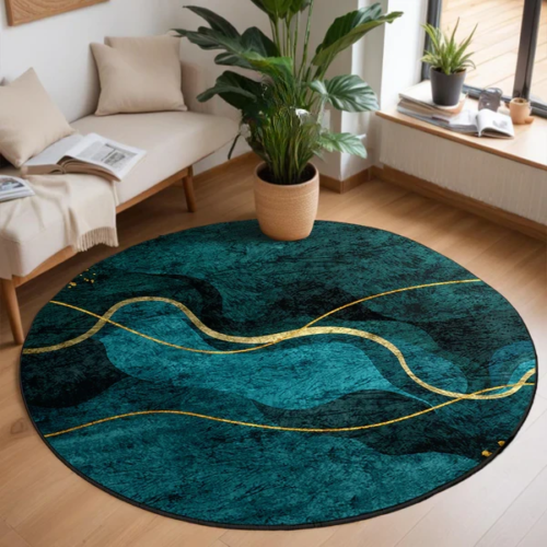 Sea Green Wavy Rug