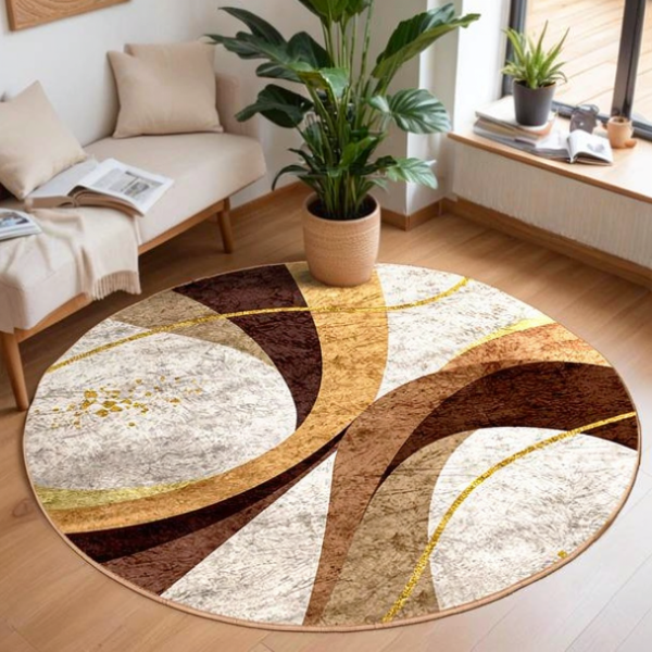 Geometric Round Rug