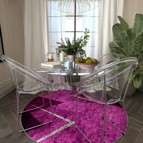 Purple Triangle Rug